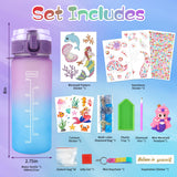PERRYHOME Decorate Your Own Mermaid Water Bottle Kits for Girls, Mermaid Toys for Girls Age 4-10 Painting Crafts Kit, Fun Arts Kits 6-12 Year Old Toddler Girls Birthday Christmas Gifts Toys PERRYHOME