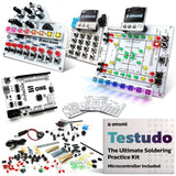 amomii Testudo: Soldering Practice Kit, 3 Builds, Multiple Projects + USB C Microcontroller, Arduino IDE Compatible Electronics Starter Kit for Beginners, Makers, Adults & Teens, Included eBook amomii