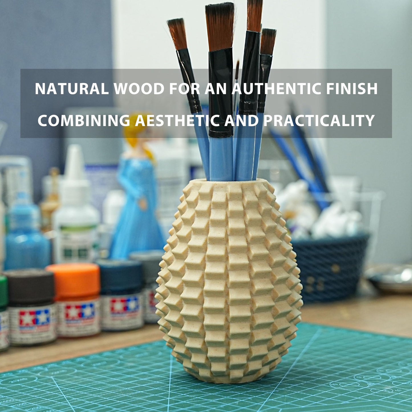 AceAddity Wood PLA 3D Printer Filament, 30% Real Wood, Dimensional Accuracy +/- 0.02 mm, 1 kg Spool, 1.75 mm