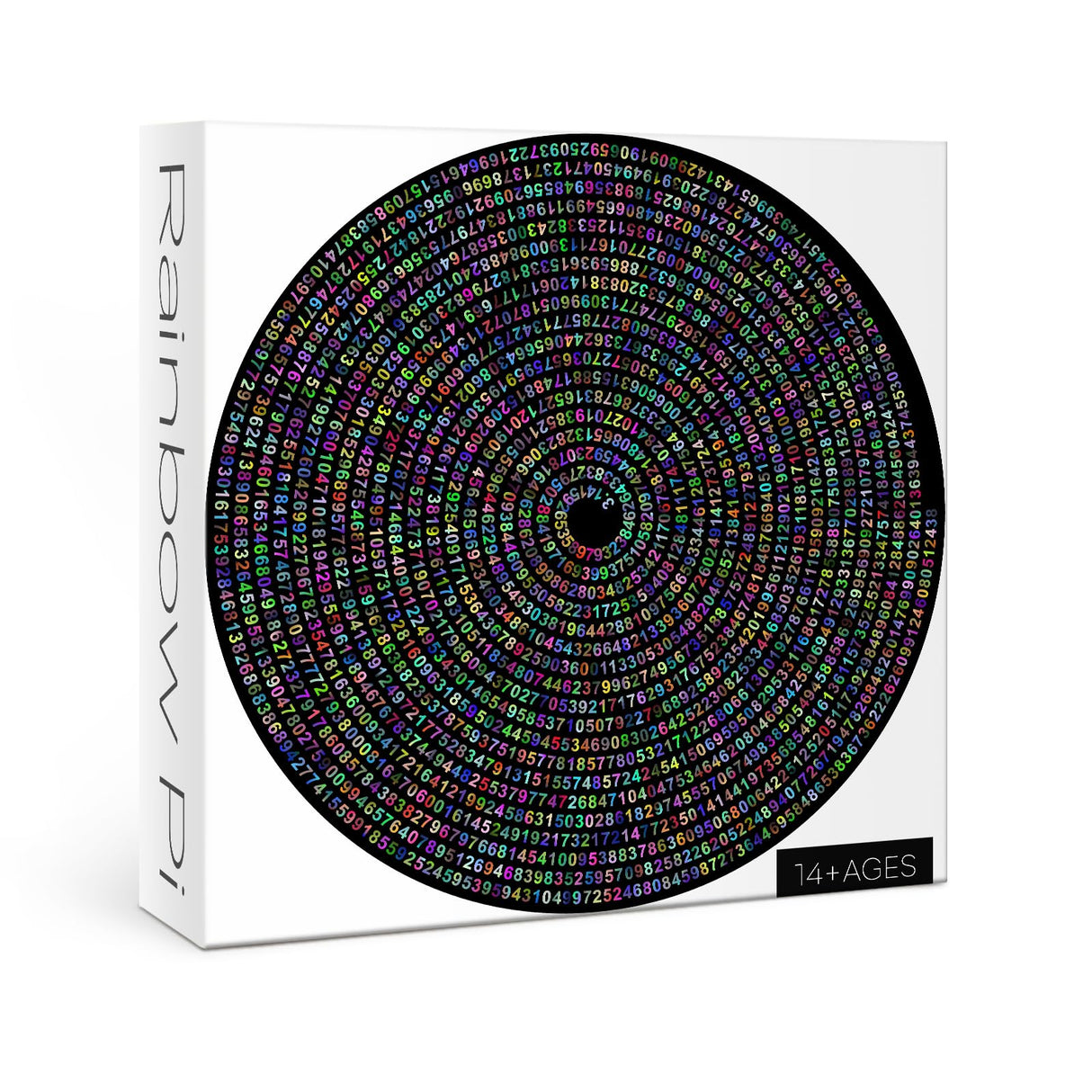Pi π Day Puzzle for Adults 1000 Pieces, Round Rainbow Jigsaw Puzzle, Hard Impossible Puzzle by Number IdeaBazar