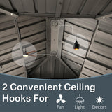 Domi 10x14FT Hardtop Gazebo, Permanent Outdoor Gazebo with Galvanized Steel Double Roof and Aluminum Frame, Curtain and Netting, Pavilion Gazebo for Patio Deck Garden, Grey domi outdoor living