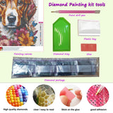 SAIMIUBO Diamond Painting Kits for Adults,Dog Full Drill Diamond Art Kits for Adults Beginners,Round 5D DIY Diamond Dots Paintings,Diamond Art Painting Home Wall Decor 12x16 inch SAIMIUBO