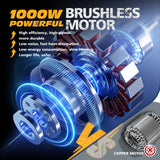 Angseen Mini Chainsaw 6 Inch, 2025 Upgrade 1000W Brushless Motor Electric Chainsaw Cordless with 4000mAh Batteries & Auto Oiler, Small Chainsaw Battery Powered for Tree Branches Trimming Wood Cutting Angseen