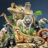 CXYQLC DIY 5D Diamond Painting Kits for Adults, Diamond Art Lions,Tigher&Animals Diamond Painting Full Drill Crystal Rhinestone Embroidery Craft Kits for Home Wall Decor Gifts 13.7x13.7inch CXYQLC