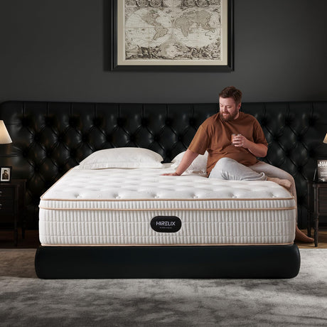 HIRELIX 14 Inch Queen Hybrid Mattress, Cooling Gel Memory Foam & Zoned Pocket Coils, Pressure Relief, Motion Isolation, Breathable Bed in a Box, CertiPUR-US Certified HIRELIX