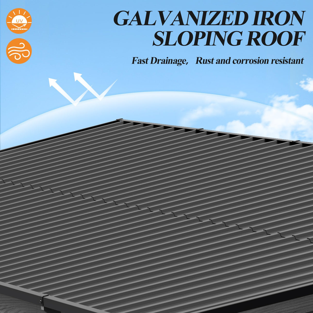 GARTOO 12.5'x6.5' Outdoor Grill Gazebo - Hardtop Cedar Wood Gazebo with 2 Side Shelves and Galvanized Steel Roof, Patio Wooden BBQ Pergola for Garden, Porch and Backyard GARTOO