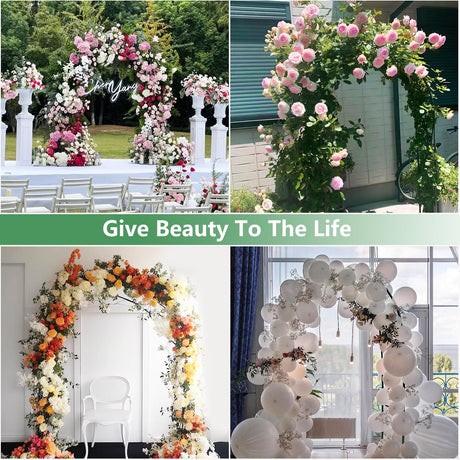 Thorise 7.9 Ft H x 4.6 Ft W Metal Pergola Arbor,Assemble Freely 3 Sizes,for Various Climbing Plant Wedding Garden Arch Bridal Party Decoration Wide Arbor THORISE