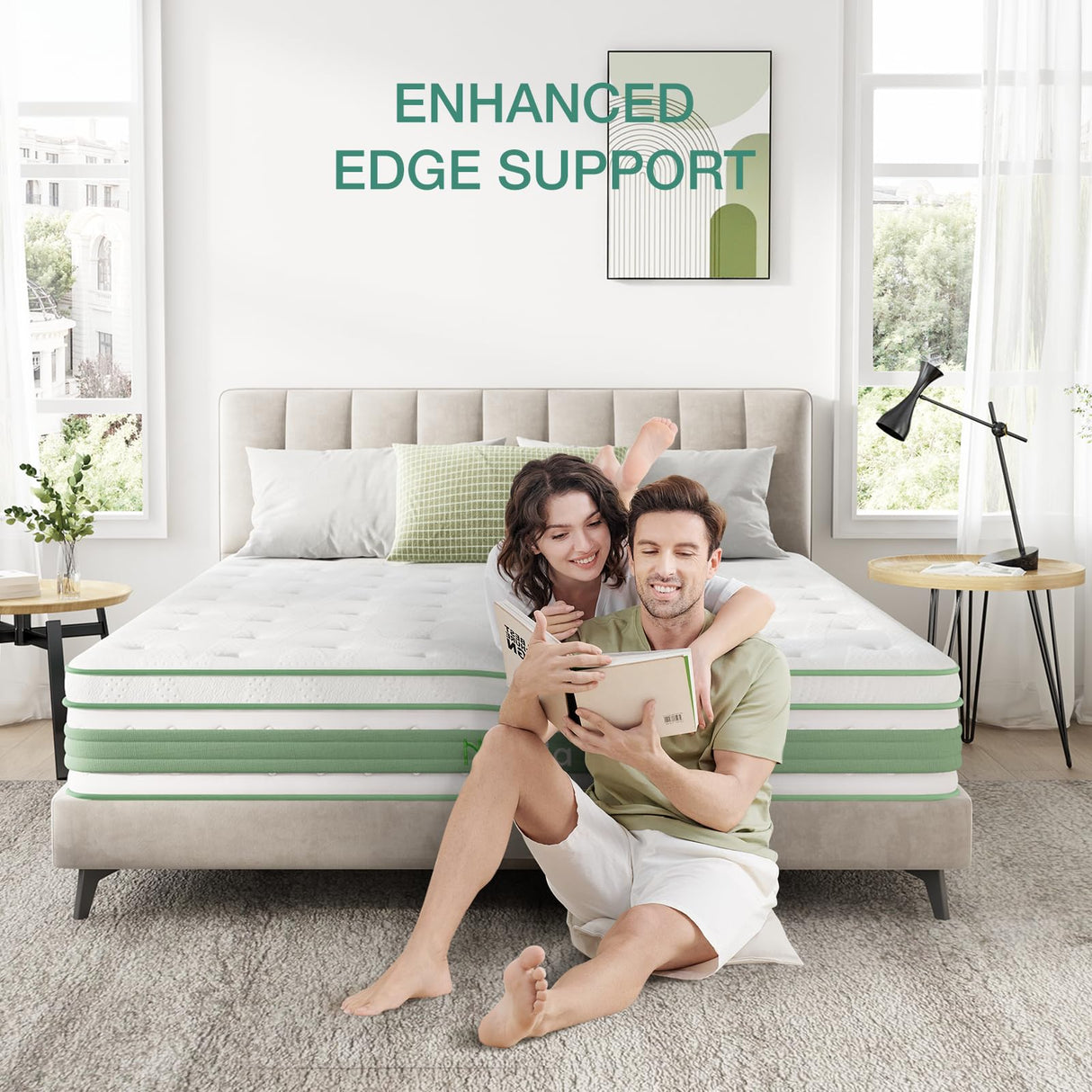 Novilla King Mattress 12 Inch, King Size Hybrid Mattress in a Box with Pocket Coils & High Density Gel Foam for a Cozy Sleep, Medium Firm King Mattresses Novilla