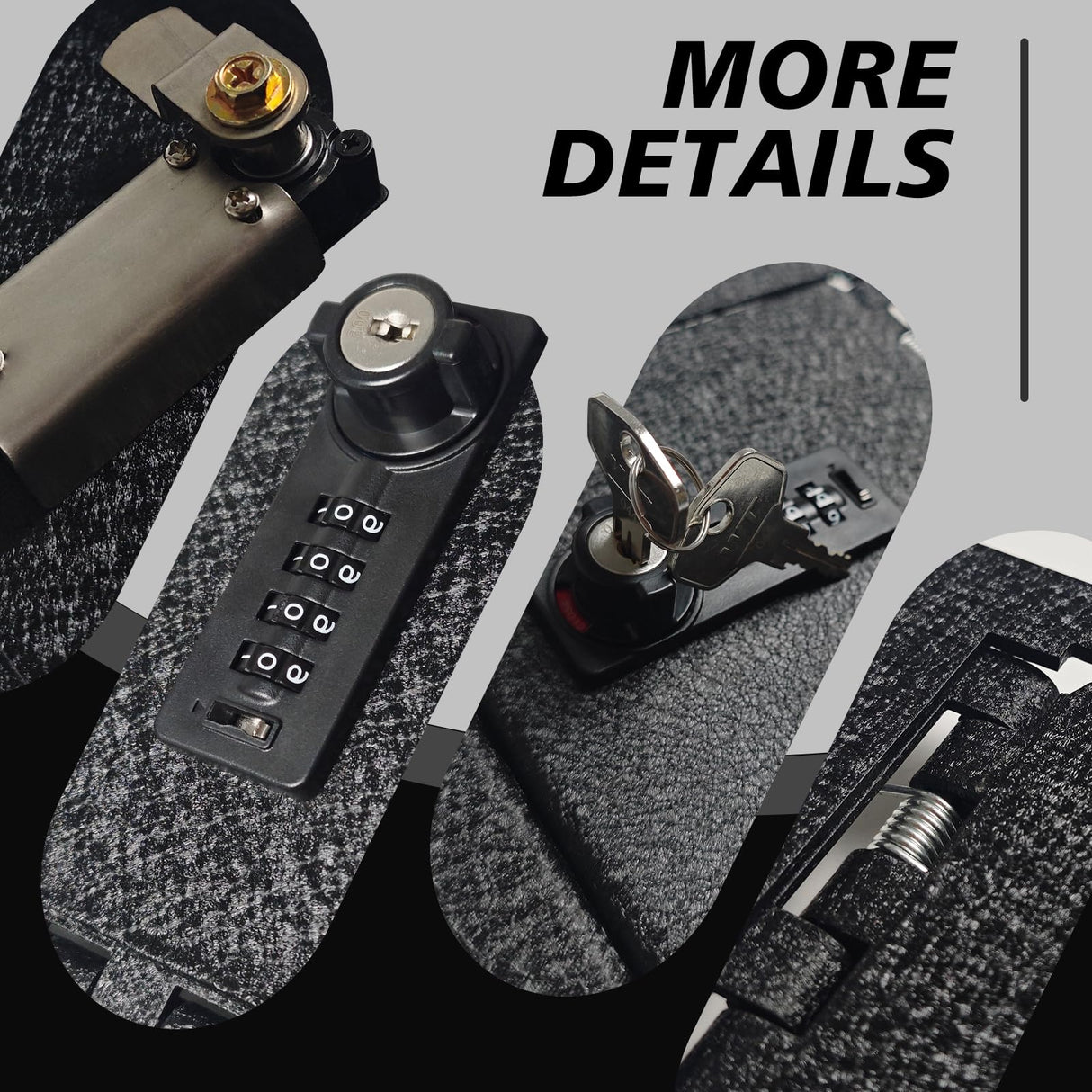 Muslogy Center Console Safe Lockbox Vault Compatible with Ford Ranger 2024 2025 Accessories Console Vault Box Gun Safe Armrest Extra Storage Safety High Security 4 Digit Combination Lock with Key Muslogy