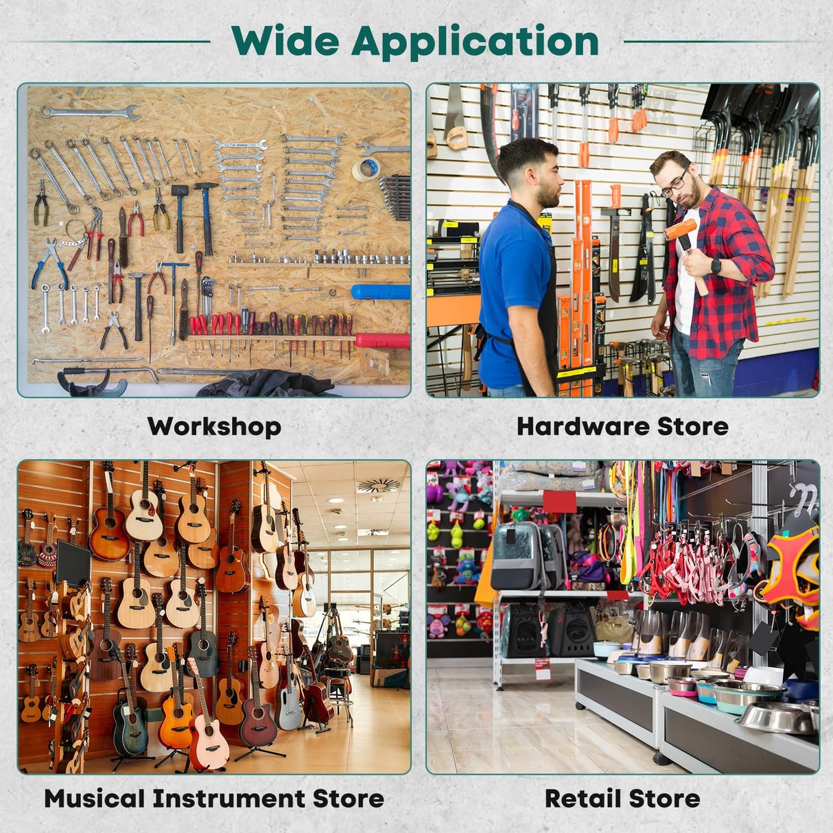 Alffun Slatwall Panels 6" H x 16" L, 3 Pack Garage Slat Wall Paneling, Heavy Duty Garage Wall Organizer with 4 Pack Slatwall Board End Caps, PVC White Alffun