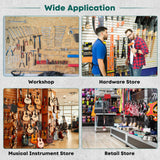 Alffun Slatwall Panels 6" H x 16" L, 3 Pack Garage Slat Wall Paneling, Heavy Duty Garage Wall Organizer with 4 Pack Slatwall Board End Caps, PVC White Alffun