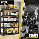 72”H*46”W Garage Shelving Heavy Duty, Adjustable Garage Shelves, 2500LBS Storage Shelves, 5-Tier Metal Shelving Units, Easy Assembly Wood Shelves, Utility Storage Rack Shelf for Warehouse,2 Pack CVGFDR