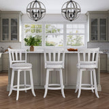 HILLSDALE Presque ISLE Wood Counter Height Swivel Stool White Hillsdale
