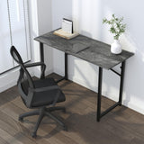 Lutown-Teen Folding Computer Desk 47 inch Writing Gaming Computer Camping Table, No Assembly Required Home Office Desk, Grey Lutown-Teen