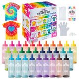 Tulip One-Step Tie-Dye Kit Ultimate Summer Bundle, Giant Classroom Pack, Tie Dye for Large Groups and Parties, Durable Results - Includes 30 Bottles, Comes with Easy Techniques for Beginners Tulip