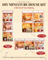 Rolife Super Creator DIY Miniature Plastic House Building Set Playset with LED, Suitable for Mini Figures Construction Toys Diorama Kit Gifts for Teens Adults (Flavorful Ice Cream) Rolife