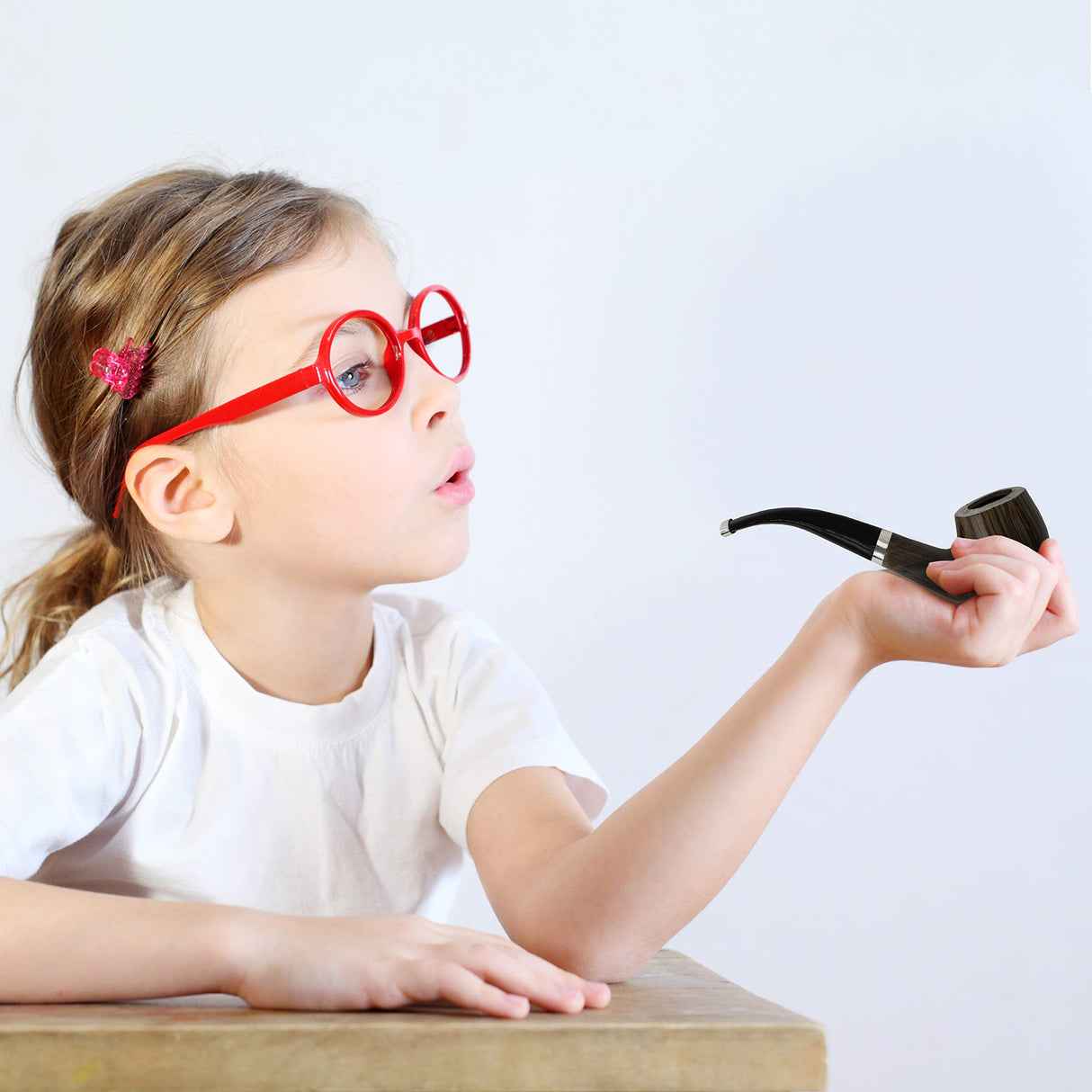 Skeleteen Fake Pipe Costume Accessory - Wood Look Tobacco Prop Pipe for Dress Up and Pretend Play Skeleteen