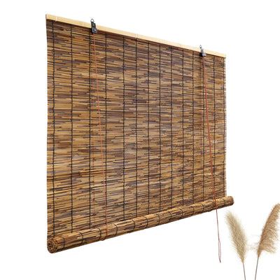 Blackout Bamboo Blinds, Bamboo Shades for Indoor Windows, Patio Shades Roll up Outdoor Porch Privacy Blinds,24" 26" 30" 36" 42" 48" 50" 54" 60" 67" 72" 75" 77" Wide