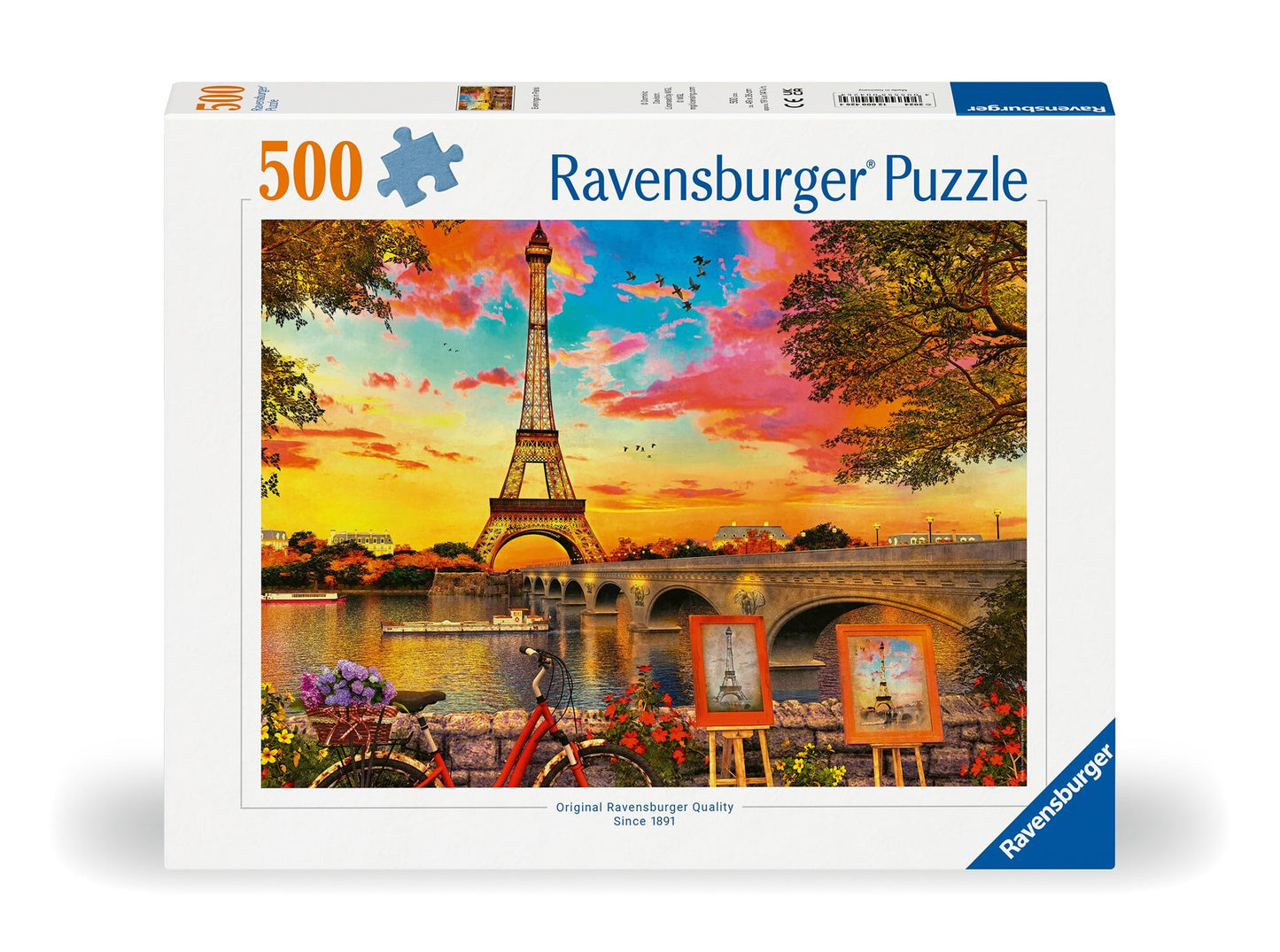 Ravensburger Evening in Paris 500 Piece Jigsaw Puzzle for Adults | Unique, Pieces | Anti-Glare Surface | FSC Certified, Eco-Friendly | Amazon Exclusive