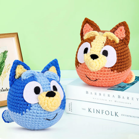 Acehochen Crochet Kit for Beginners, Beginner Crochet Kit for Adults with Step-by-Step Video Tutorials, Crochet Animal Kits Kids Knitting Supplies (2 Pack) Acehochen
