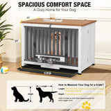 Dog Crate Furniture for Medium and Small Dogs Folding Heavy Duty Dog Kennel End Table, Dog House with Solid Wood Opening Roof Joyqinchen