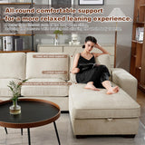 COOSLEEP 99” L-Shape Convertible Sectional Couches Sofas with 190L Storage Chaise,Chenilee Sofas with Removable Cushion and Detachable Cover,USB and Type-c Charging for Living Room COOSLEEP HOME