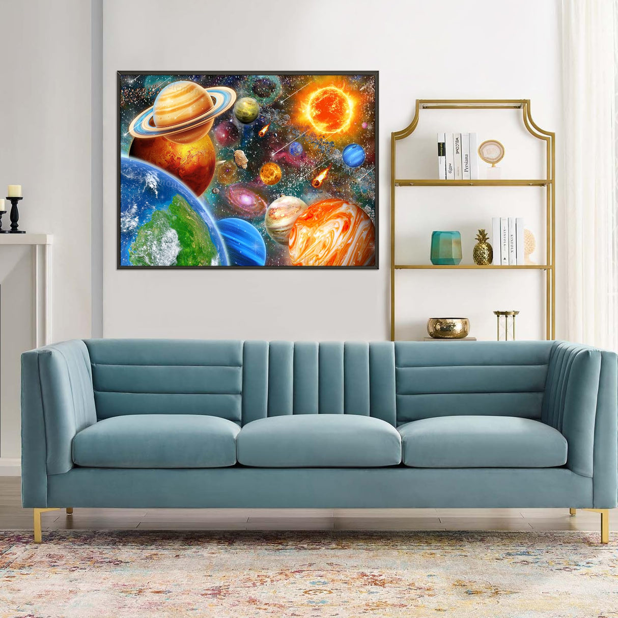 LELEMON Diamond Art Kits for Adults,Diamond Painting Kits for Adults,5d Diamond Painting Kit with Diamond Art Accessories for Home Wall Decor 12 x 16inch (Space) LELEMON