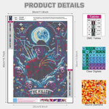 NEGEKFKX 6 Pack Halloween Diamond Art Kits for Adults Beginners,Horror Diamond Painting Kits for Adults,5D Full Drill DIY Diamond Dot Gem Art Kit Wall Home Decor Arts Craft 12x16 inch NEGEKFKX