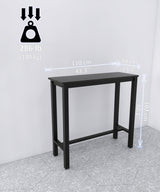 43 Inch Bar Table, Bar Height Pub Table, Water-Resistant Counter Height Table, Rectangular High Top for Kitchen & Dining Living Room, Black Metal Frame & Easy to Set Up, Black Fday