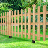 XYADX Fence Post Anchor Ground Spike Heavy Duty Black Powder Coated Fence Stakes Post Base for Mailbox, 24 x 4 x 4 Inches Outer Diameter (Inner Diameter 3.6 x3.6 Inches), Pack of 4 XYADX