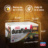 Duraflame 12-Pack Indoor/Outdoor Logs for Fireplace & Fire Pit, 1.5-Hour Burn, 2.5lb Each Duraflame
