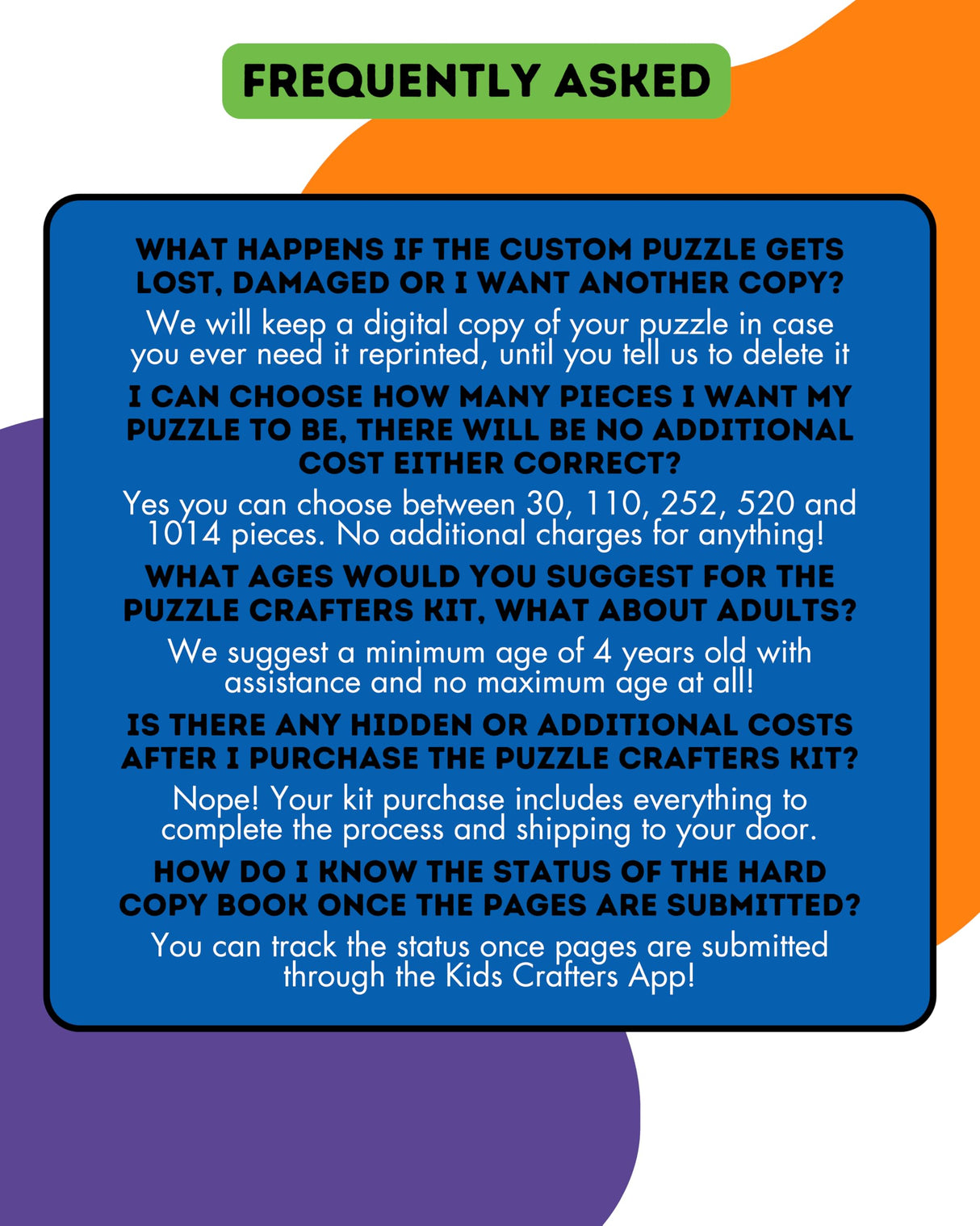 PuzzleCrafters Puzzle Making Kit for Kids - Create Your Personalized Custom Printed Puzzles from Photo's or Hand-Drawn Art - Great Gift for Creative Kids - 30, 100, 250, 500, or 1000 Jigsaw Pieces Make It At Home