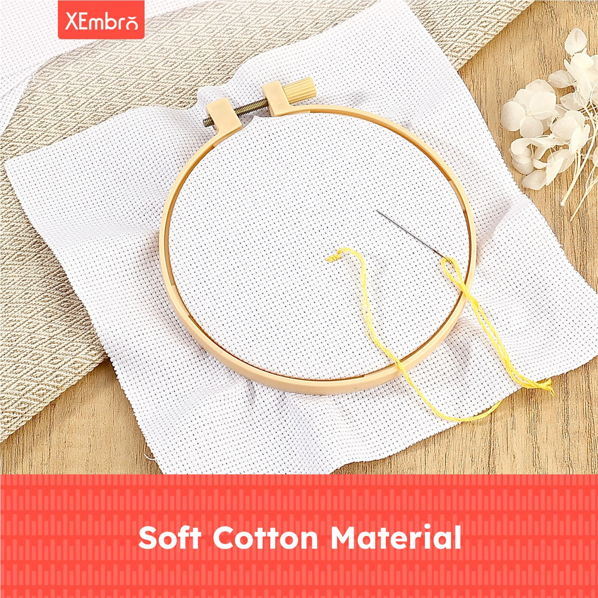 XEmbro 12 PCS Aida Cloth 14 Count, 4 Sizes White Cross Stitch Fabric for Craft Embroidery, Classic Reserve Aida Cloth for Embroidery Beginner, Needlework, Cross Stitch (5.9 to 11.8inch) XEmbro