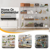 58''W*59.06''H*13.8" D L Shaped Adjustable Storage Shelves, 58''W 4 Tier Standing Shelf Unit, 1200LBS Metal Shelving for Storage, Heavy Duty Garage Shelf Pantry Rack Shelves Kitchen Shelving SESAISHEIR