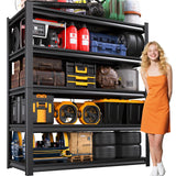 72"/59"W Garage Shelving Heavy Duty, 3000LBS Garage Storage Shelves, Adjustable Metal Shelving Unit, Easy Assembly Utility Storage Rack Shelf for Basement, Warehouse, Pantry (72"H*59"W*20"D) TXTDPL