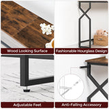 MAHANCRIS Sofa Console Table, 44.9" Entryway Table with Power Station, Narrow Couch Table, Hallway Table, Sofa Table with USB Ports, Metal Frame, for Entrance, Living Room, Rustic Brown CTHR113E01 MAHANCRIS