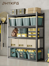 JHYKHG 63" H Storage Shelves,5-Tier Heavy Duty Garage Shelving,Adjustable Shelving Unit,Metal Shelf,Boltless Assembly Rack for Warehouse,Shed,2,500 lb Load,16 x 24 x 63 Inches,Black JHYKFG