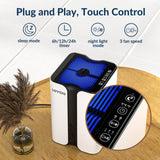 LOYTIO Air Purifiers for Home, HEPA Air Purifier Covers Up to 400 sq.ft Room, 24db Sleep Model, Night Light,3 Timers, with Aromatherapy for Bedroom, Dorm Room, Apartment, Kitchen-KJ7 Loytio