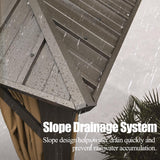 Domi 8’ X 8’ Hardtop Gazebo Canopy with Netting & Curtains, Outdoor Gazebo with Galvanized Steel Double Roof for Patio Lawn and Garden, Brown domi outdoor living