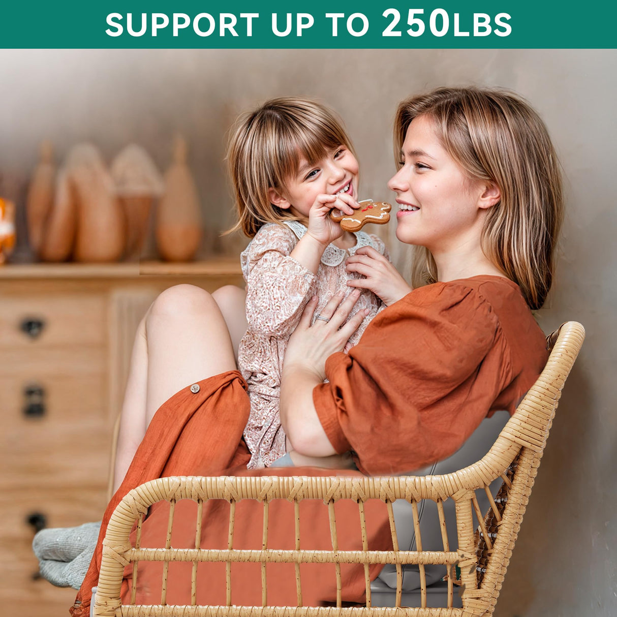 YITAHOME 4 Piece Patio Furniture Set, Outdoor Wicker Furniture Set with Removable Cushion, Rattan Patio Loveseat Set for Garden, Backyard, and Deck,Armchairs, Glass Side Table, Light Gray & Beige YITAHOME