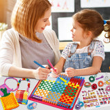 YGSEPCC Weaving Loom Kit Toys for Kids, DIY Art and Crafts for Adults, Girls Ideal Gifts for Ages 4 5 6 7 8-10 12 13, Easy Potholder Bracelets Knitting Activity for Beginners, 136 Craft Loops 22 Ropes YGSEPCC