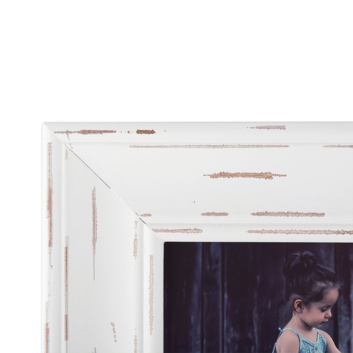 DII Distressed Wooden Picture Frame Collection Rustic Farmhouse Inspired, 5x7, White DII