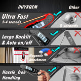 DUYKQEM Instant Read Digital Meat Thermometer (2 Pack) Waterproof Kitchen Cooking Food Thermometer with Probe Backlight & Calibration,Best Quick Grill Meat Probe for Grilling BBQ Smoker Chefs DUYKQEM