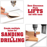 Fulton Deluxe 1 3/8 inch Thick Drill Press Table with Precision Tilt Capable Adjustable Fence System | 2 PVC Tipped Aluminum Hold Downs | Aluminum Flip Stop and Mounting Hardware Fulton