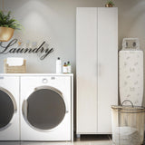 SystemBuild Camberly 24" Utility Storage Cabinet in Ivory Oak SystemBuild