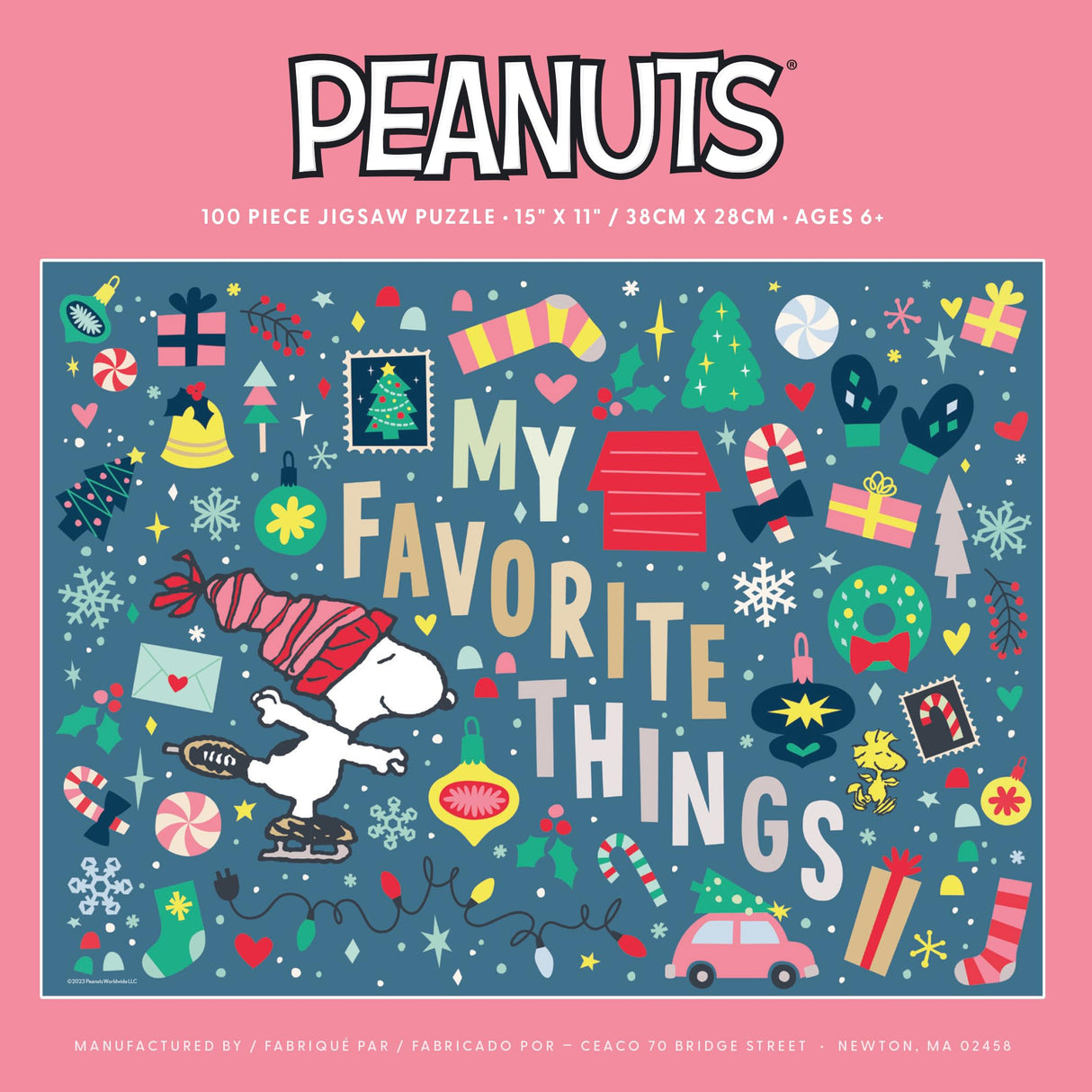 Ceaco - Peanuts Holiday - Snoopy's Favorite Things - 100 Piece Jigsaw Puzzle Ceaco