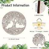 Tree of Life Wooden Wall Art Decor Wooden Wall Sculpture 11.8 Inch Tree of Life Wood Hollowed Out Hanging Sign for Farmhouse Home Hanging Decoration Supplies(White) Yalikop