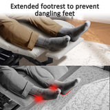 MCombo Large Triple Motor Power Lift Recliner Chair with Massage and Dual Heating, Adjustable Headrest for Tall Elderly People, Faux Leather 7634 (Light Grey, Large) MCombo