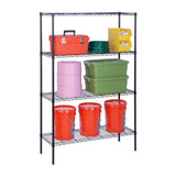 Honey-Can-Do 4-Tier Heavy Duty Adjustable Shelving Unit with 350-lb Weight Capacity Per Shelf, Black SHF-09688 Black Honey-Can-Do