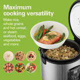 Hamilton Beach Digital Programmable Rice Cooker & Food Steamer, 8 Cups Cooked (4 Uncooked), With Steam & Rinse Basket, Stainless Steel (37518) Hamilton Beach